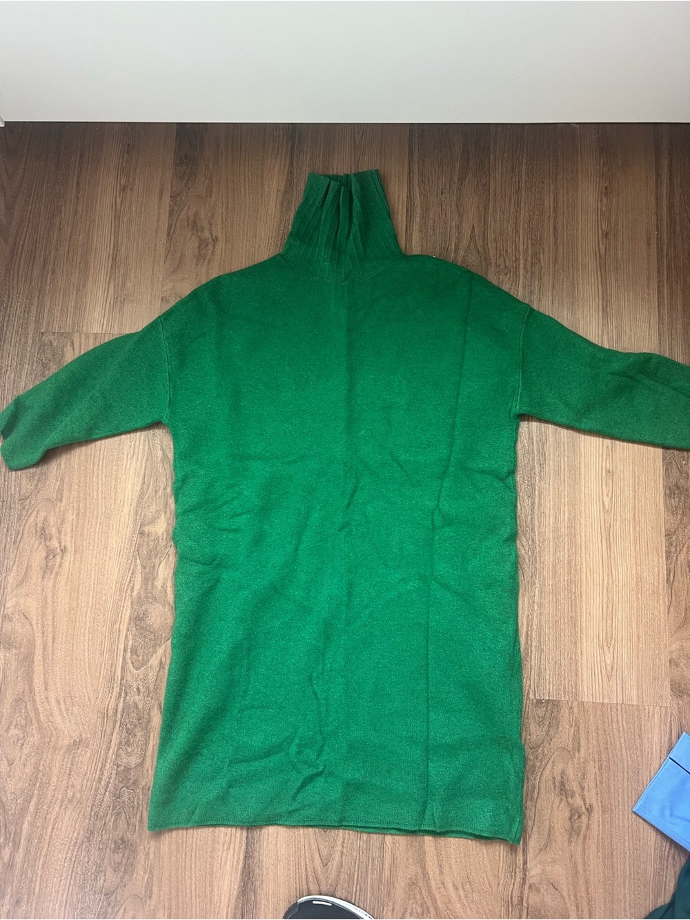 Pomander Place Emerald Green Mini Dress with Turtleneck